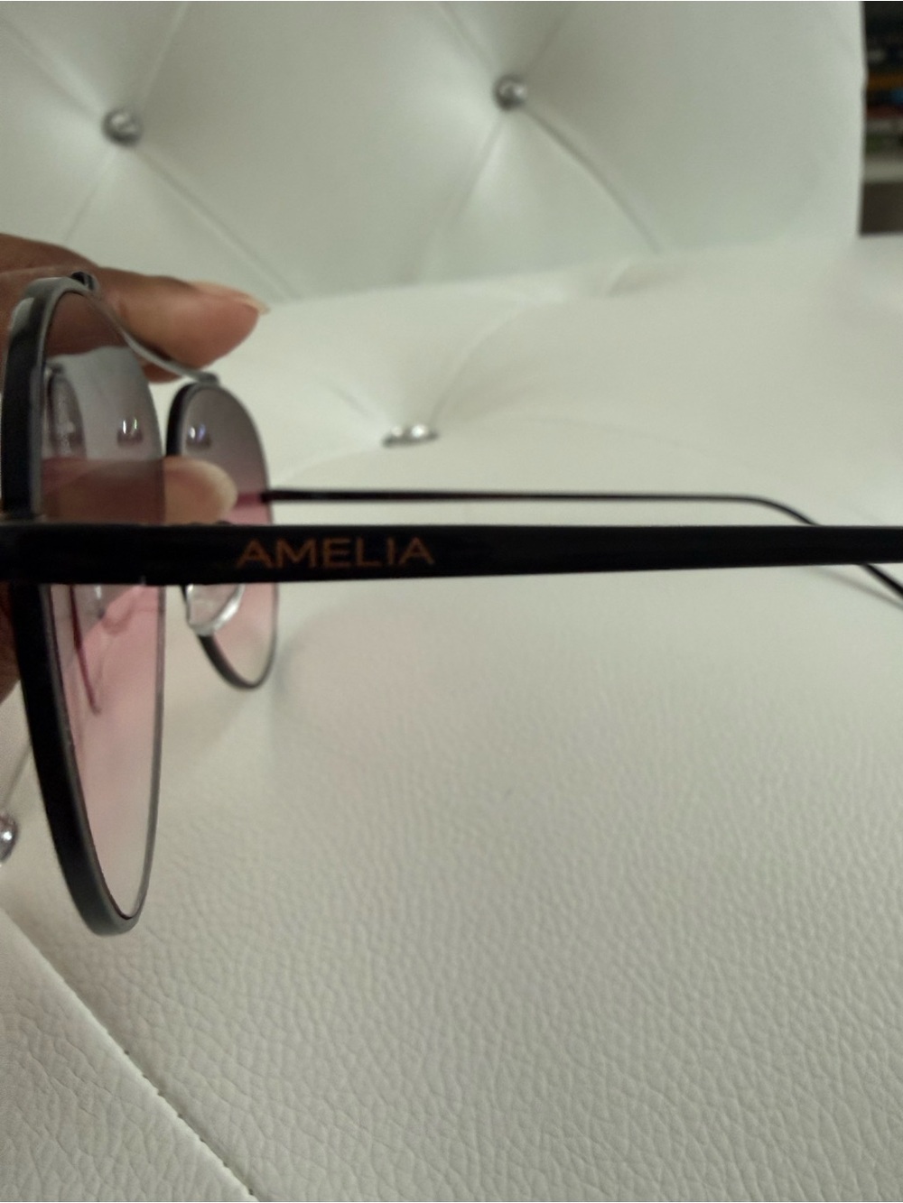 Topfoxx Aviator Sunglasses with Pink Gradient Lenses and Black Frame - Picture 11 of 12